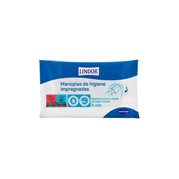 Hartmann Lindor Moufles D'hygiène Imprégnées 8 Unités - Batty Beauty