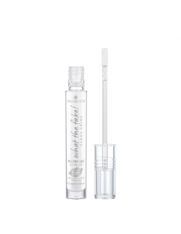 Essence Cosmetics What The Fake! Glass Shine Brillo De Labios Voluminizador 01-Oh So Glassy 4.2ml - Batty Beauty