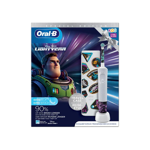 Oral-B Kids Ensemble de Brosses à Dents Electriques Buzz LightYear 2 Pièces - Batty Beauty