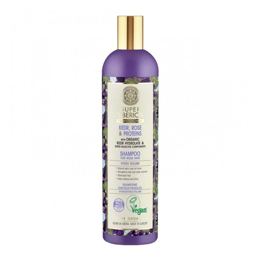 Natura Siberica Pino Rosa y Proteinas Champu Profesional Cabello Debil