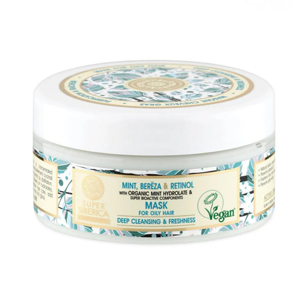 Natura Siberica Menta Abedul Retinol Mascarilla Capilar Cabello Graso 400ml - Batty Beauty