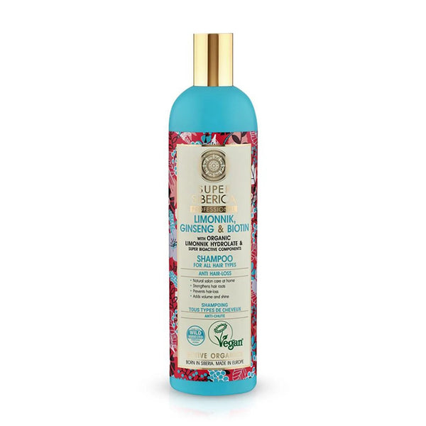 Natura Siberica Schizandra Ginseng y Biotina Champu Profesional 400ml - Batty Beauty