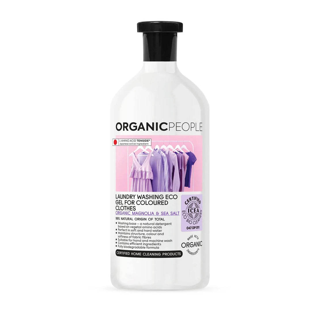 Organic People For Coloured Clothes Magnolia y Sea Salt Laundry Washing-Gel
