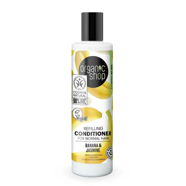 Organic Shop Banana Refillin Acondicionador Cabello Normal 280ml - Batty Beauty
