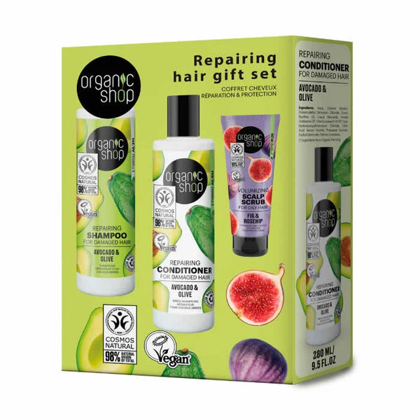 Organic Shop Repairing Hair Gift Coffret 3 Produits - Batty Beauty
