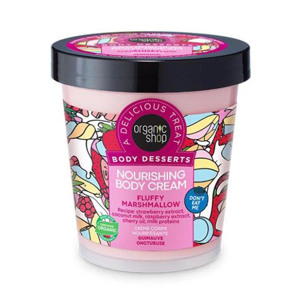 Organic Shop Fluffy Marshmallow Crema Corporal Nutritiva 450ml - Batty Beauty