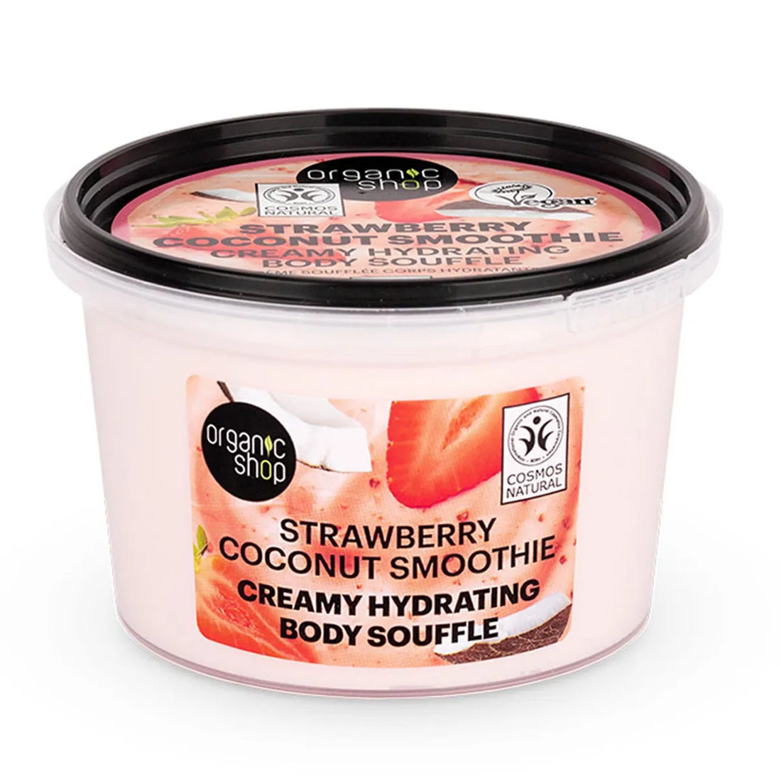 Organic Shop Strawberry Coconut Smoothie Creamy Hydrating Body Souffle