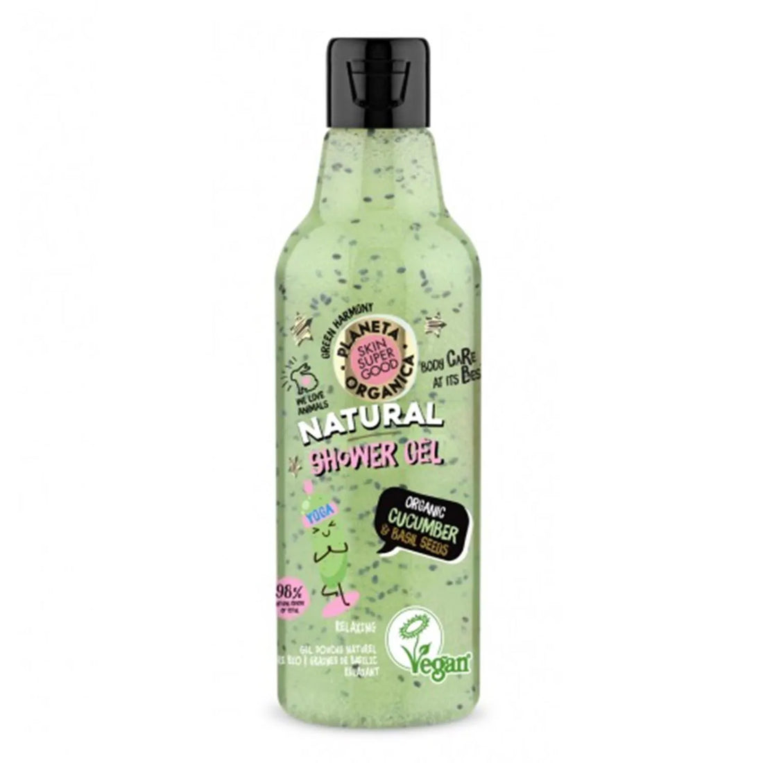 Natura Siberica Skin Super Good Natural Gel De Baño De Pepino Orgánico y Semillas De Albahaca