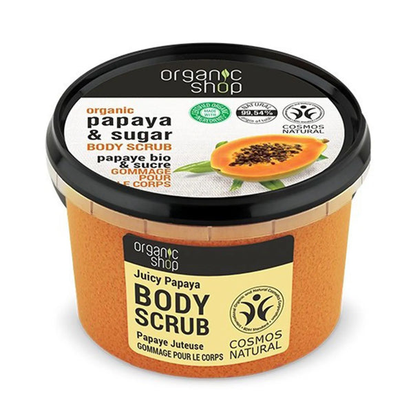 Organic Shop Papaya y Sugar Exfoliante Corporal 1un - Batty Beauty