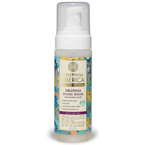 Natura Siberica Oblepikha Stilyng Mousse For Maximum Volume 200ml - Batty Beauty