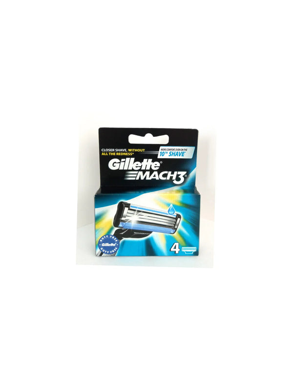 Gillette Mach3 Cargador Carton 4 Unidades - Batty Beauty