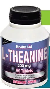 Health Aid L-Teanina 200 Mg 60 Comp - Batty Beauty
