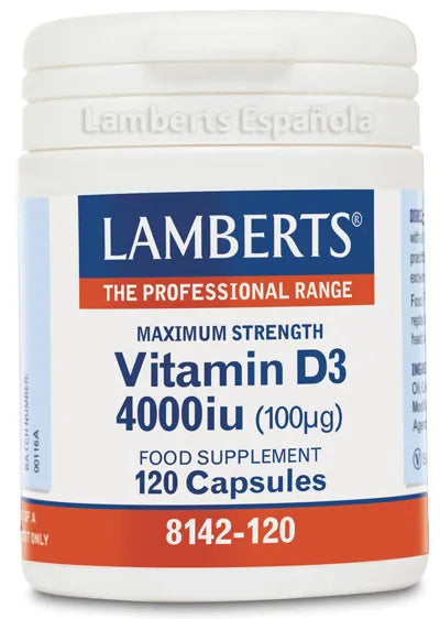 Lamberts Vitamina D 4000 Ui 100µg 120 Tabs - Batty Beauty