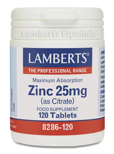 Lamberts Citrato De Zinc 25 Mg 120 Caps - Batty Beauty
