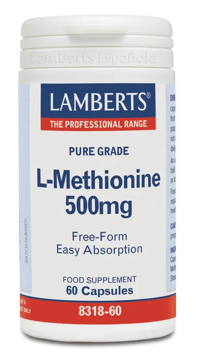 Lamberts L-Metionina 500 Mg 60 Caps - Batty Beauty