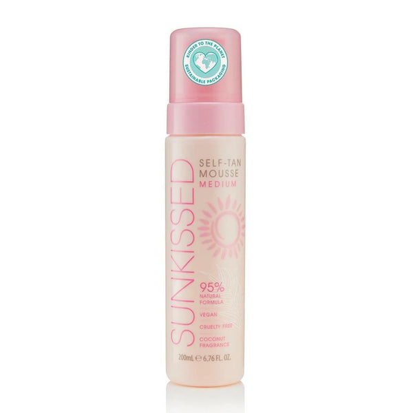 Sunkissed Self-Tan Mousse Medium Coconut Fragrance 200ml - Batty Beauty