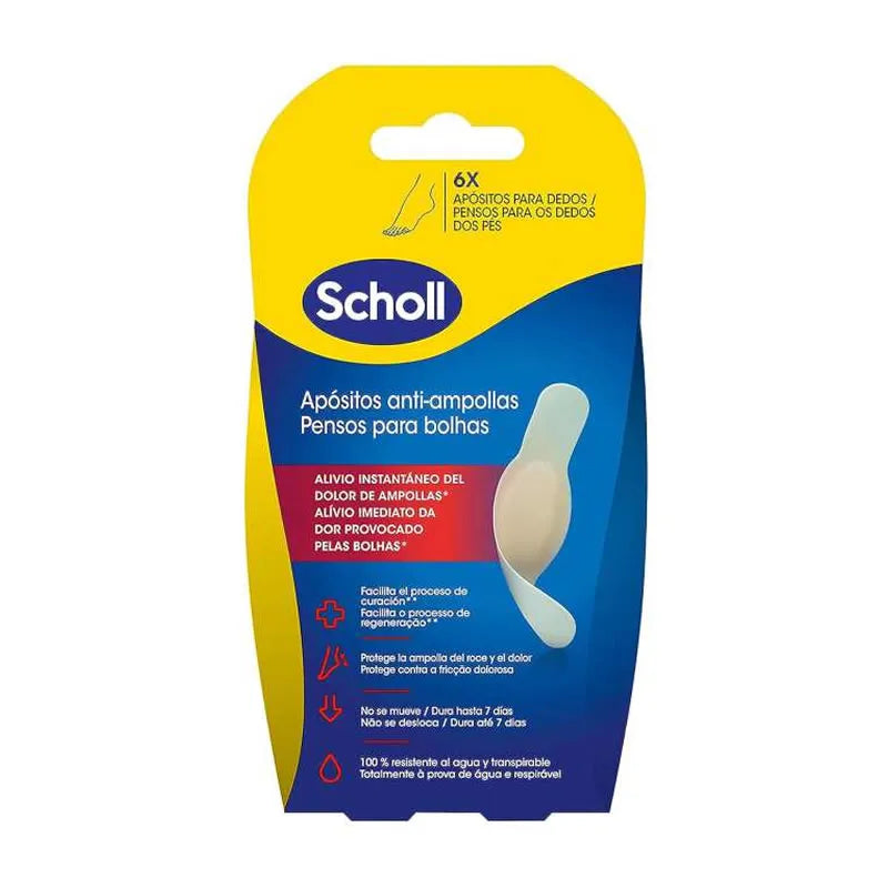 Scholl Pansements Pour Ampoules Au Talon - 6 Unités Transparentes