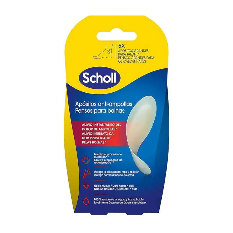 Scholl Dr. Scholl Pansements Anti-Ampoules Grands Pour Talon - 5 Unités