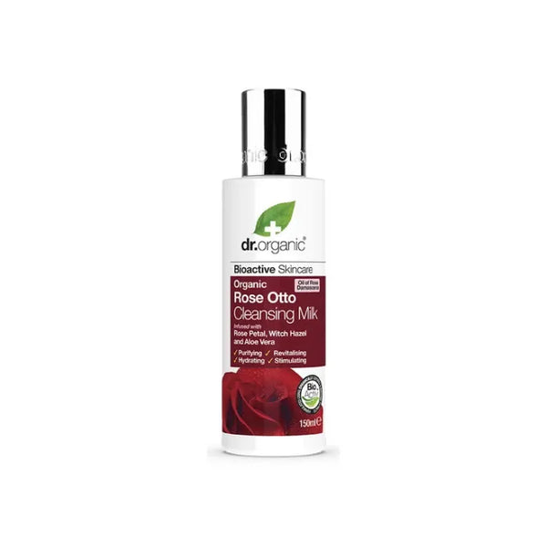 Dr. Organic Rose Otto Cleansing Milk 150ml - Batty Beauty