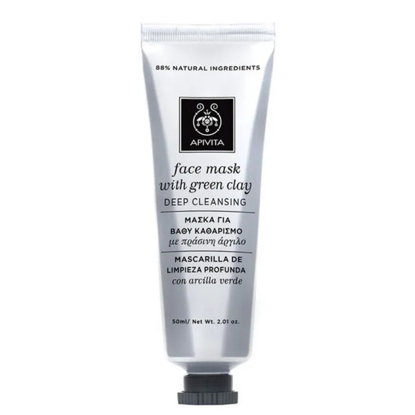Apivita Deep Cleansing Face Mask With Green Clay 50ml - Batty Beauty