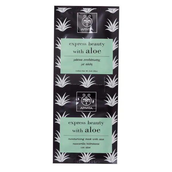 Apivita Beauty Express Moisturizing And Refreshing Face Mask With Aloe 2x8ml - Batty Beauty