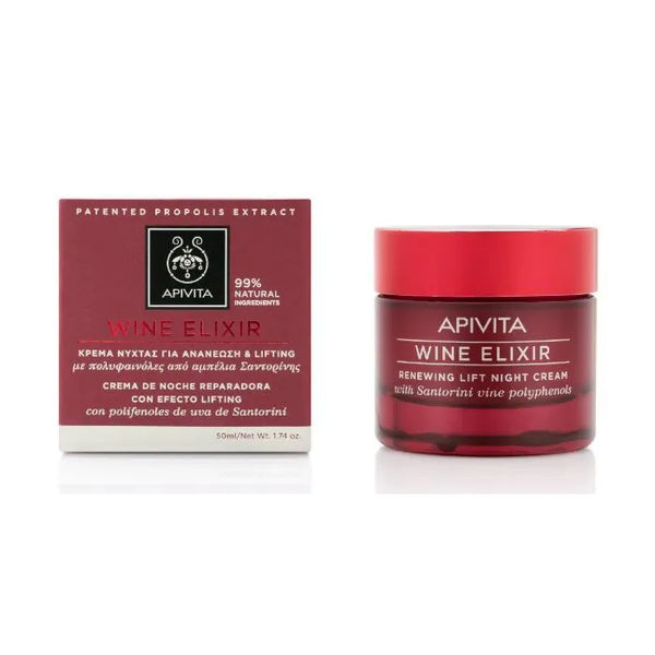 Apivita Wine Elixir Renewing Lift Night Cream 50ml - Batty Beauty