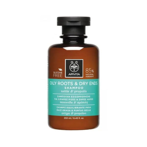Apivita Shampoo for Fat Roots and Dry Tips 250ml - Batty Beauty