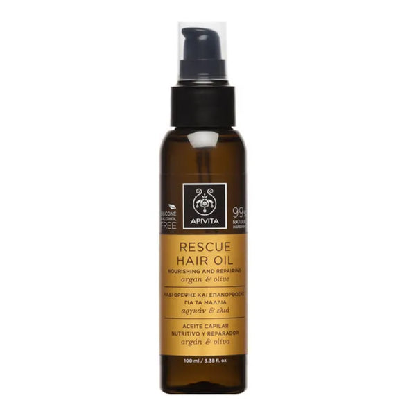 Apivita Rescue Hair Oil With Argan Oil And Olive 150ml - Batty Beauty