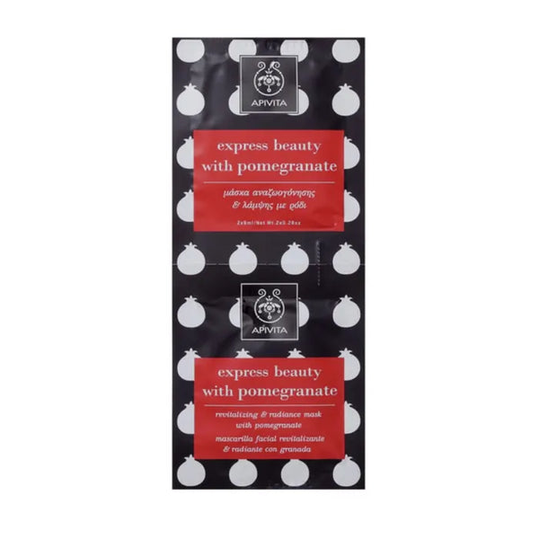 Apivita Revitalizing And Radiance Mask With Pomegranate 2x8ml - Batty Beauty