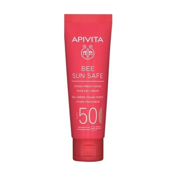 Apivita Bee Sun Hydra Fresh Crème Visage Teintée Non grasse Hydra Fraîcheur SPF50 50ml - Batty Beauty
