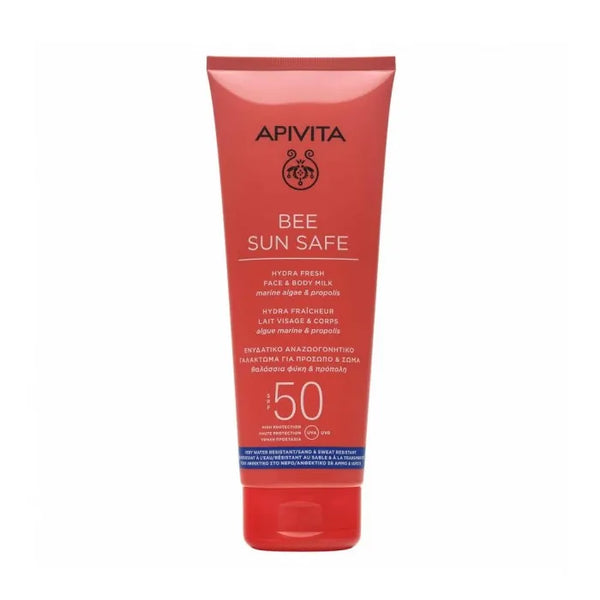 Apivita Bee Sun Safe Hydra Fraicheur Lait Visage & Corps SPF50 200ml - Batty Beauty