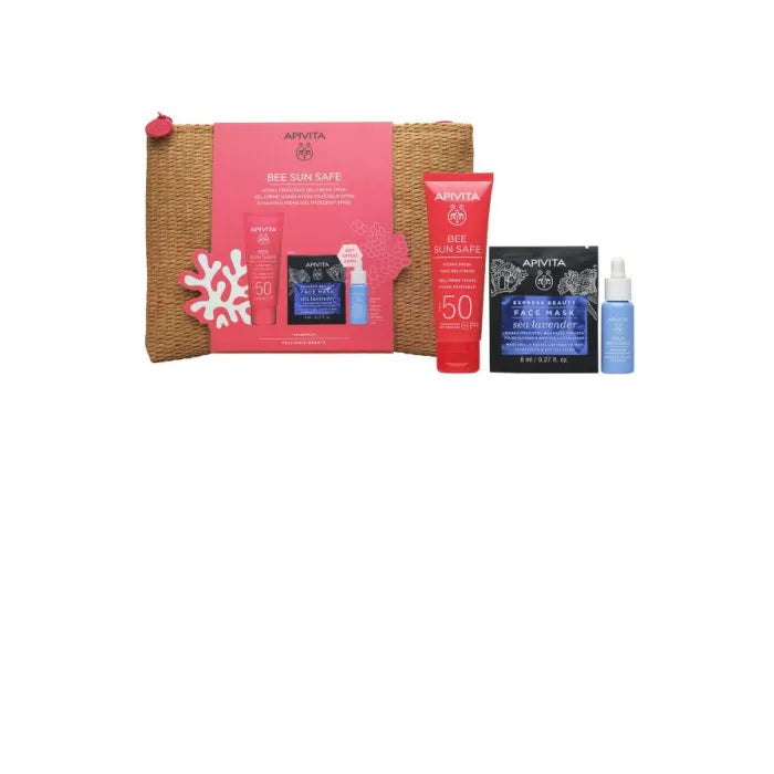 Apivita Bee Sun Safe Hydra Fresh Face Gel Cream Spf50 Coffret 4 Produits