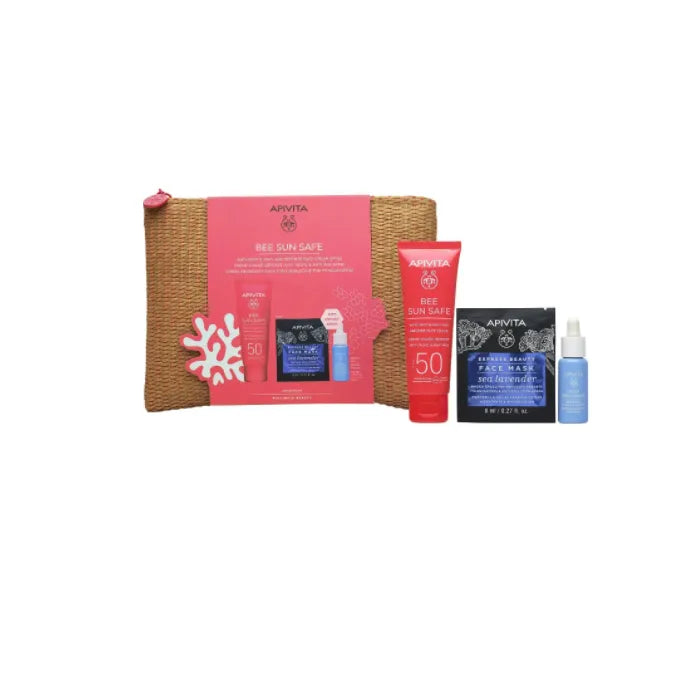 Apivita Bee Sun Safe Anti-Spot & Anti-Age Defense Face Cream SPF50 Coffret 4 Produits