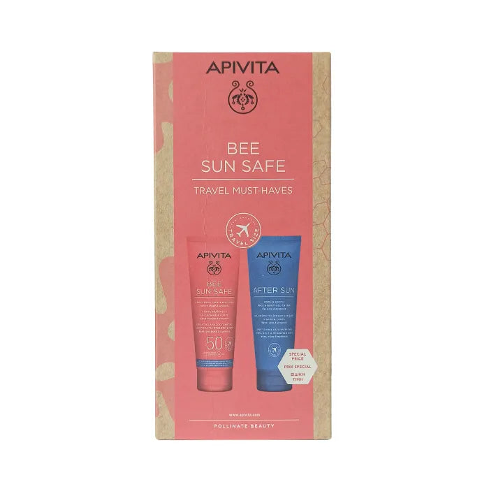 Apivita Bee Sun Safe Moisturizing Face & Body Emulsion SPF50 Set 2 Piecés