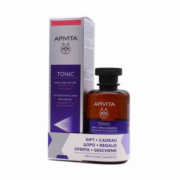 Apivita Lotion Contre La Chute Des Cheveux + Shampoing Tonique Pour Hommes Coffret 2 Pièces 250ml - Batty Beauty