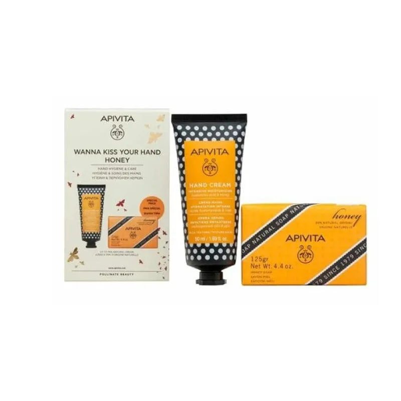 Apivita Crème Pour Les Mains AAu Miel + Savon Solide Naturel