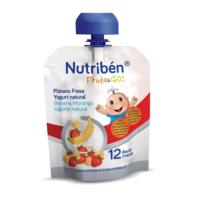Nutriben Nutribén Fruit & Go Banane, Fraise Et Yaourt Nature