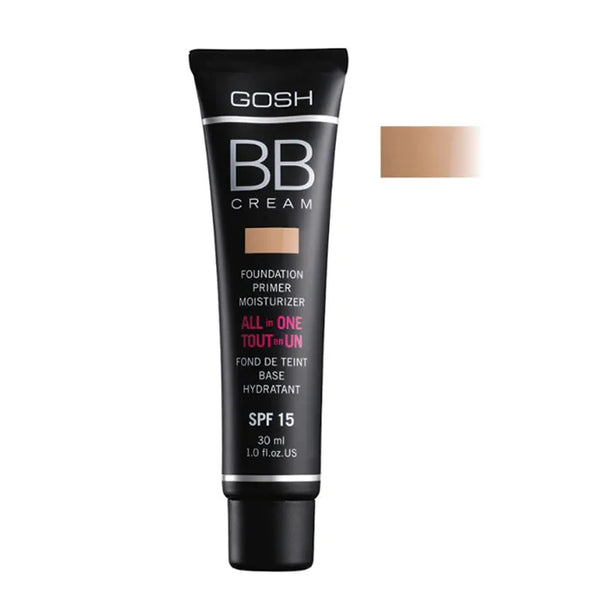 Gosh BB Cream Foundation Primer Moisturizer 03 Warm Beige 30ml - Batty Beauty