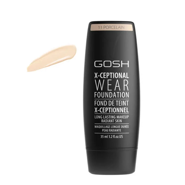 Gosh X-Ceptional Wear Foundation Long Lasting Makeup 11 Porcelain 35ml - Batty Beauty
