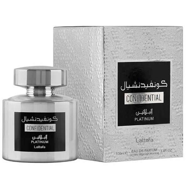 LATTAFA CONFIDENTIAL PLATINUM 100ml - Batty Beauty