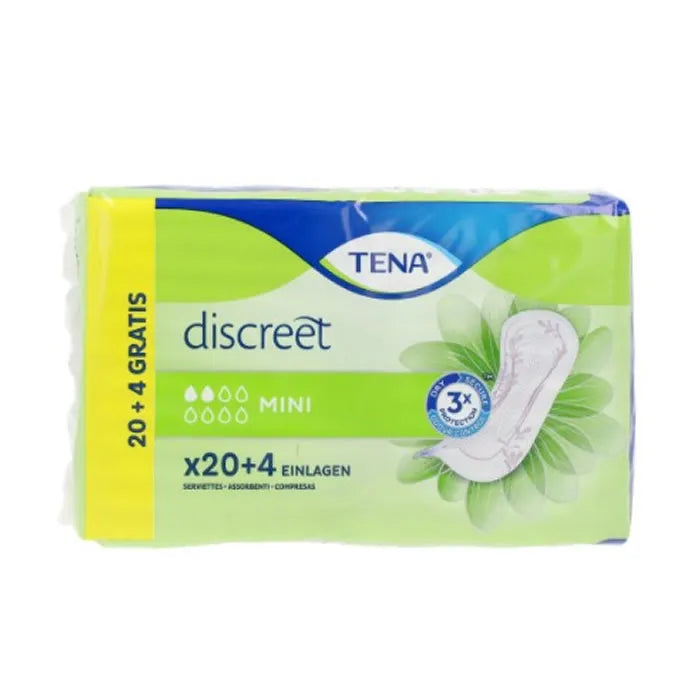 Tena Discreet Incontinence Serviette Hygiénique Mini 24 Unités