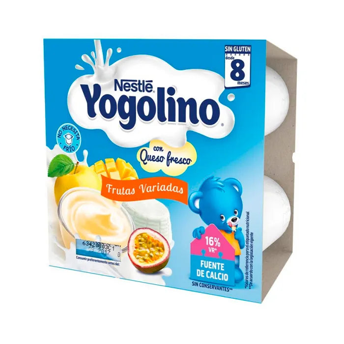 Nestle Nestlé Yogolino Fromage Frais Avec Assortiment De Fruits