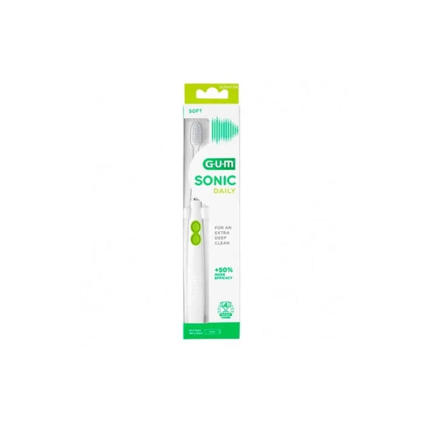 Gum Sonic Daily Brosse Blanche à Piles - GUM