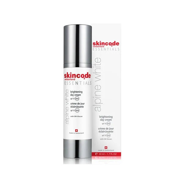 Skincode Essentials Alpine White Crème De Jour Éclaircissante Spf15 50ml - Batty Beauty