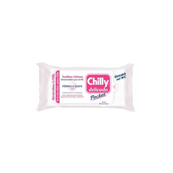 Chilly Delicado Pocket Lingettes Intimes Formule Douce 12 Unités - Batty Beauty