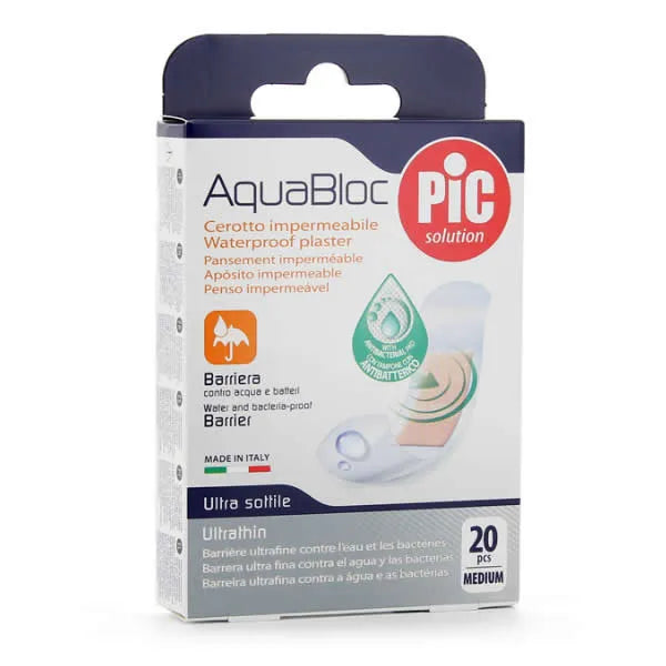 Pic Solution Pic Aquabloc Avec Pansement Adhésif Antibactérien 19x72mm 20uds