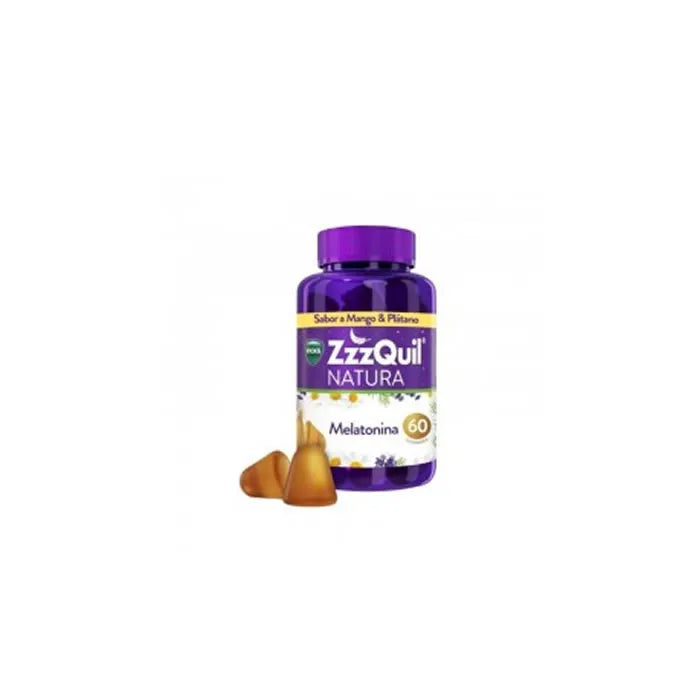 Zzquil Vicks Zzzquil Natura Melatonin Saveur Mangue et Banane 60 Unités