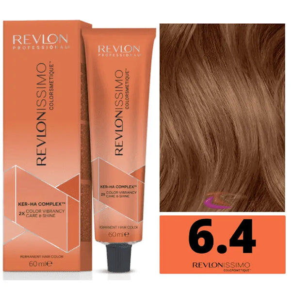 Revlon Revlonissimo Colorsmetique 6,4 Dark Blonde Copper 60ml - Batty Beauty