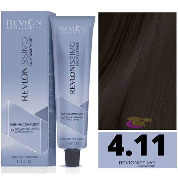 Revlon Revlonissimo Colorsmetique 4,11 Medium Chestnut Intense Ash 60ml - Batty Beauty