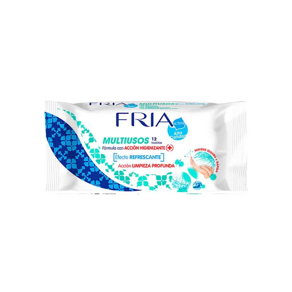 Fria Multiusos Cleansing Antibacterial Wipes 12 Wipes - Batty Beauty